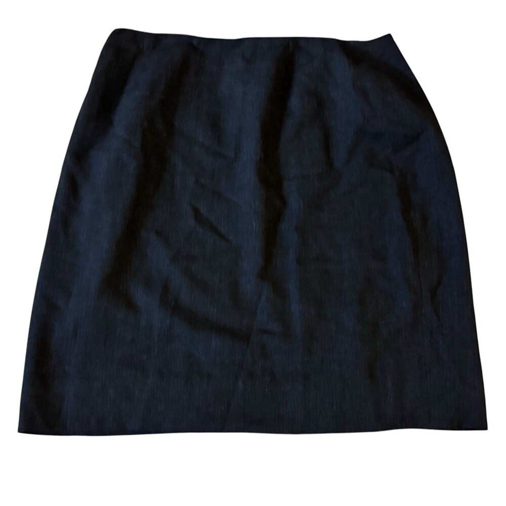 Dana Buchman Women's Skirt Size Petite 14 Mini Skirt Wool Black Executive Office